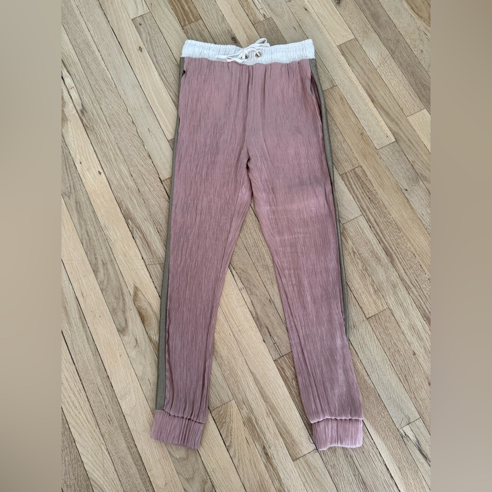 Zara Blush and Cream Textured Pants